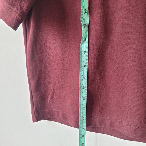 H&M Burgundy Boxy Interlock T-Shirt - Picture 4 of 10